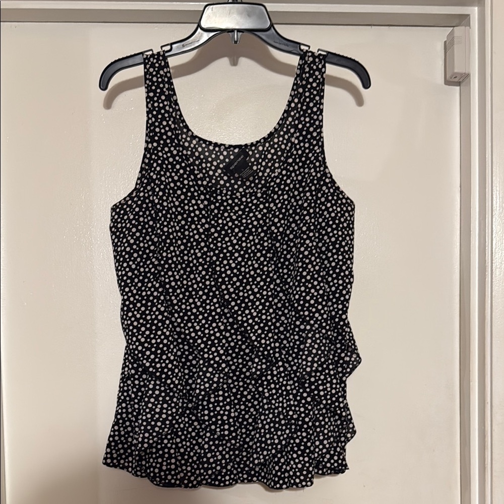 Black and White Polka Dot Women's Top